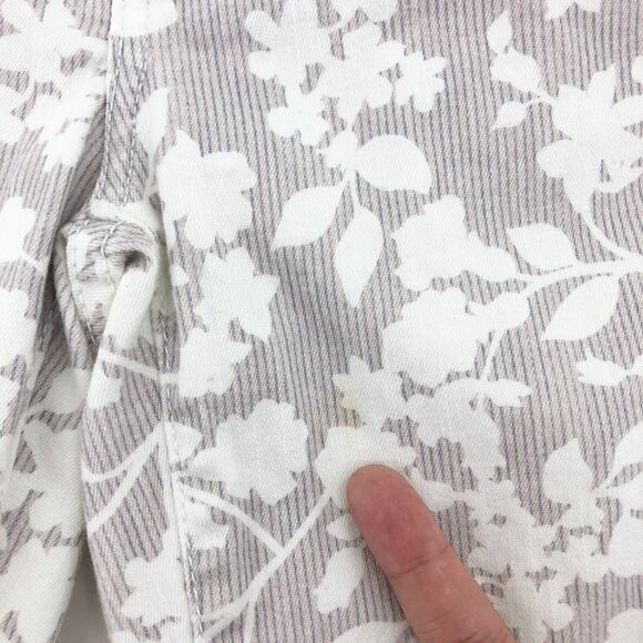 Anthropologie 25x25 Pilcro and the Letterpress Cream Floral STET Skinny Jeans - Picture 4 of 6